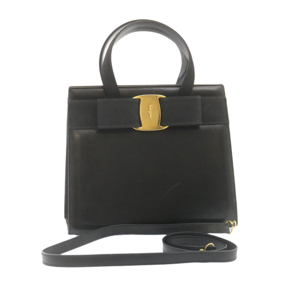 Salvatore Ferragamo Handbags - SALVATORE FERRAGAMO Hand Bag Leather Red Auth 28350